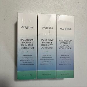 Evagloss Razor Bump Stopper & Dark Spot Corrector 100g Lot of Three G